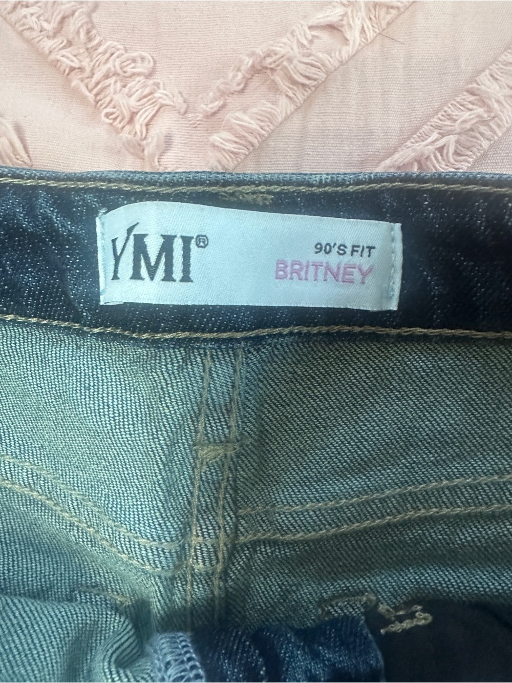 YMI Britney Boyfriend Jeans in Dark Blue Wash - Picture 4 of 8